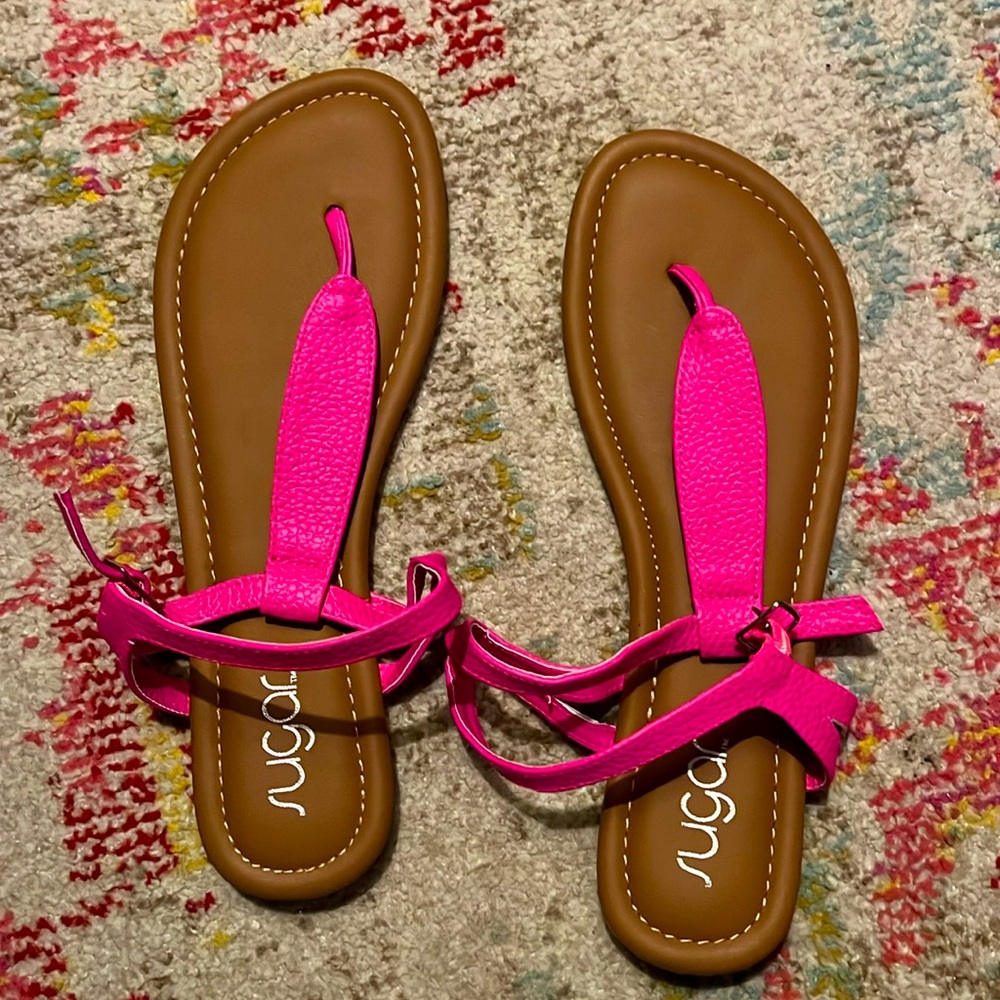 Hot pink sandals